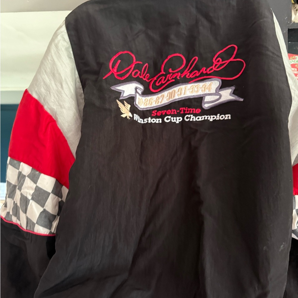Black & Red Racing Puffer Jacket - Picture 4 of 6